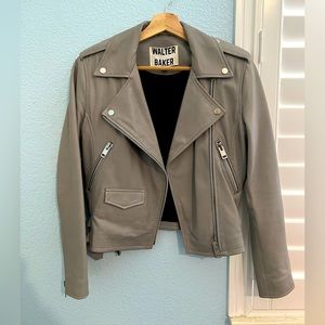 Walter Baker Grey Lamb Leather Moro Jacket